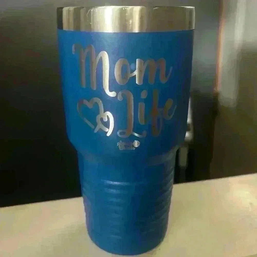 Mom Life Laser Etched 40oz Tumbler